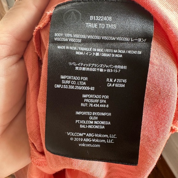 Volcom Off Tropic All Over Floral Dress sz: Small - Picture 10 of 13